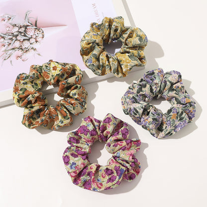 Vintage Floral Scrunchies