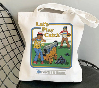 Horror Retro Canvas Tote Bag