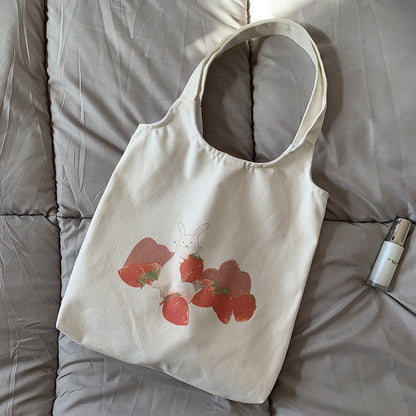 Strawberry Bunny Tote Bag