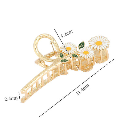 Flower Metal Claw Clip