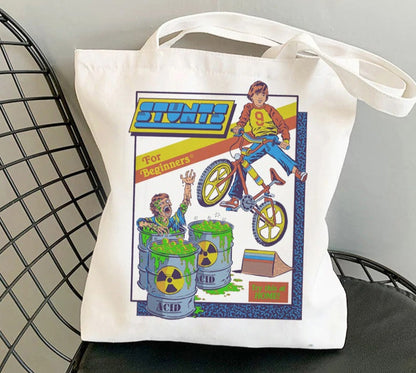 Horror Retro Canvas Tote Bag