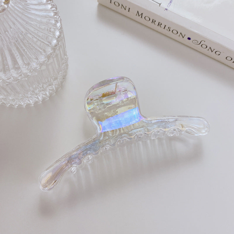 Clear Iridescent Claw Clips