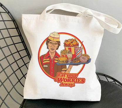 Horror Retro Canvas Tote Bag