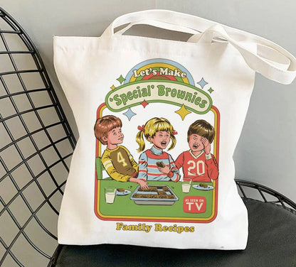 Horror Retro Canvas Tote Bag