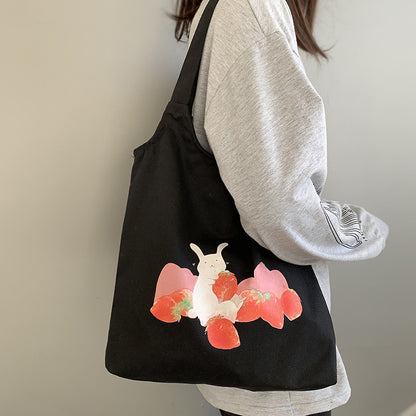 Strawberry Bunny Tote Bag