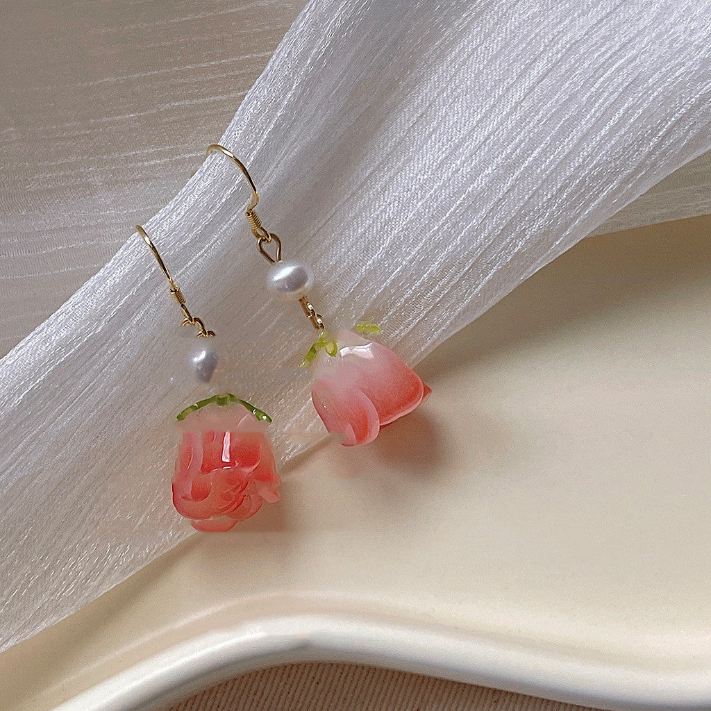 Rose Pearl Earrings
