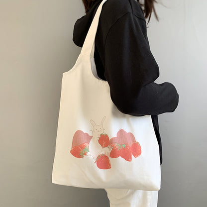 Strawberry Bunny Tote Bag