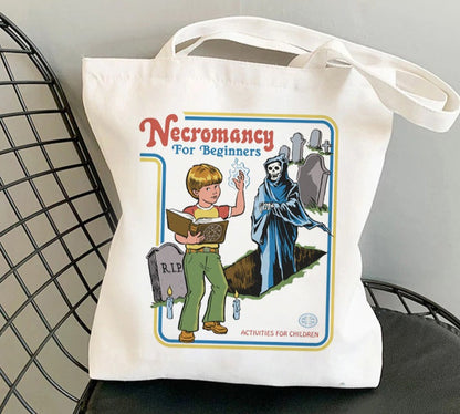 Horror Retro Canvas Tote Bag