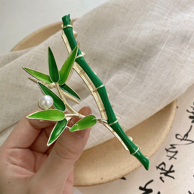 Bamboo Leaf Claw Clip