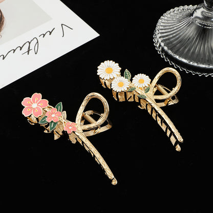 Flower Metal Claw Clip