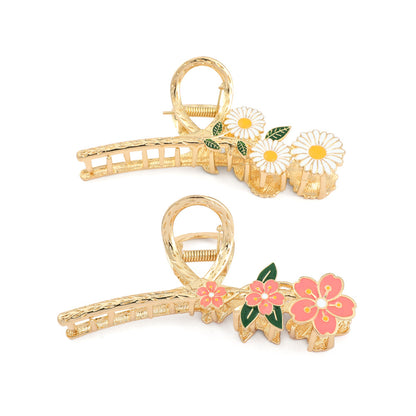 Flower Metal Claw Clip