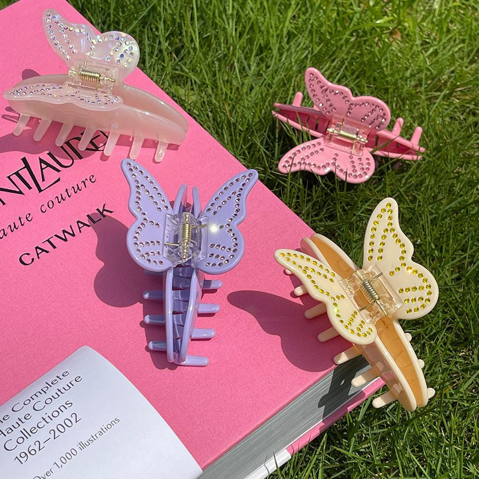Pastel Butterfly Hair Claw Clip