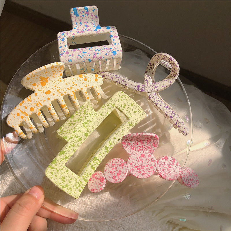 Painted Clips Colorful Paint Splatter Hair Claw Clip - Fun Hair Accessories – Tristar ...
