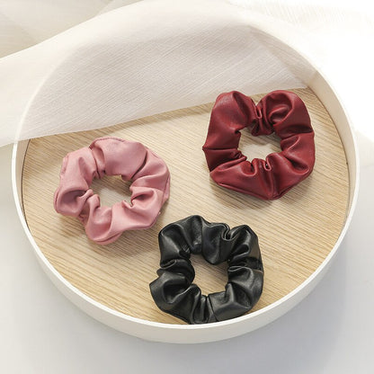 Scrunchies de couro PU