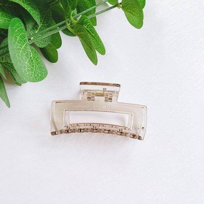 Rectangle Clear Hair Claw Clip - Rectangle Clear Hair Claw Clip - hair accessories, hair claw clip, hair clip - Tristar Boutique