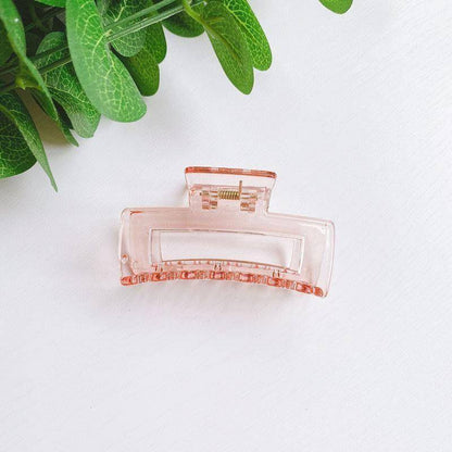 Rectangle Clear Hair Claw Clip - Rectangle Clear Hair Claw Clip - hair accessories, hair claw clip, hair clip - Tristar Boutique