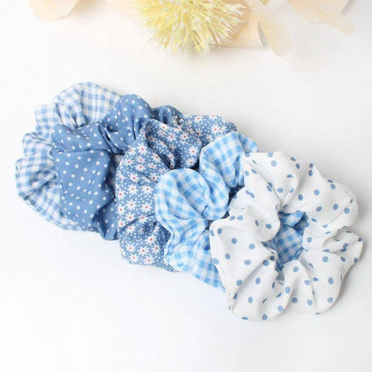 Blue Scrunchie Gift Box - Blue Scrunchie Gift Box - gift set, hair accessories, scrunchies, scrunchies box set - Tristar Boutique